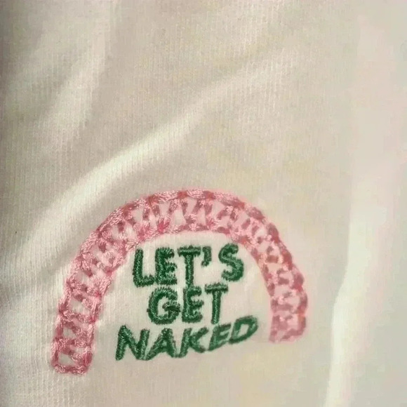 SS19 BAND OF OUTSIDERS  White Blue Art Embroidery BS Stick Figure Small Portugal - Picture 6 of 12